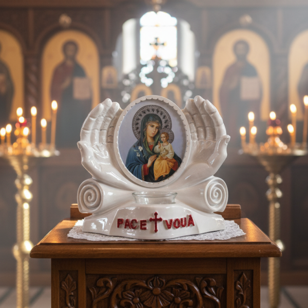 Candela Păcii și Ocrotirii Maica Domnului si Iisus Hristos alba Candela Păcii și Ocrotirii Maica Domnului si Iisus Hristos alba
