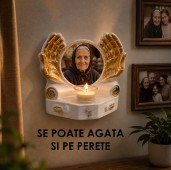 Candelă personalizată cu poza ta (în memoria celor dragi) mâini îngerești