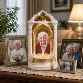 Candelă personalizată cu poza ta (în memoria celor dragi) model Altar