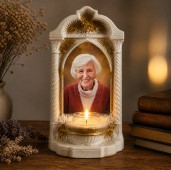 Candelă personalizată cu poza ta (în memoria celor dragi) model Altar
