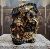 Candela mare Nasterea Domnului 40x30cm (maro)