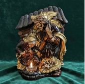 Candela mare Nasterea Domnului 40x30cm (maro)