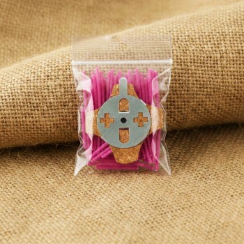 Fitile cu suport metalic argintiu pentru candele cu ulei