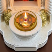 Fitile cu suport metalic argintiu, pentru candele cu ulei