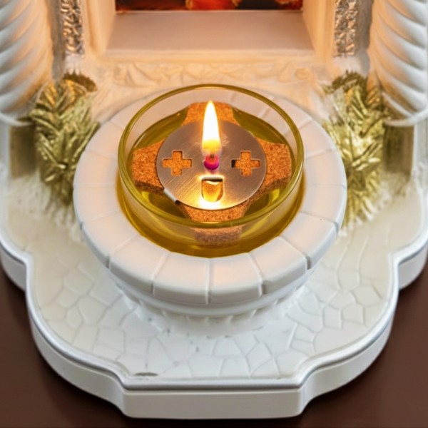 Fitile cu suport metalic argintiu, pentru candele cu ulei