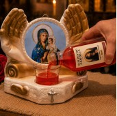 Ulei pentru candela Tanguirea Maicii Domnului - mireasma de trandafir, 330ml Ulei pentru candela Tanguirea Maicii Domnului - mireasma de trandafir, 330ml
