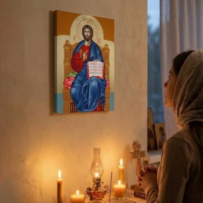 Icoana Mantuitorul pe tron