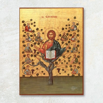 Icoana Ortodoxa Pomul Vietii Iisus Hristos pe panza canvas