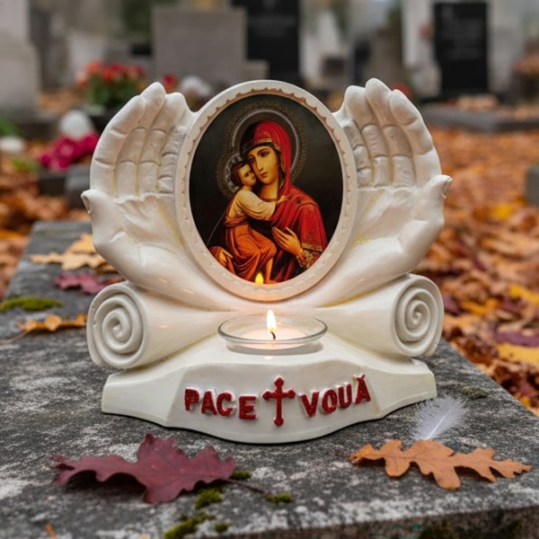 Candela Păcii și Ocrotirii Maica Domnului si Iisus Hristos alba Candela Păcii și Ocrotirii Maica Domnului si Iisus Hristos alba