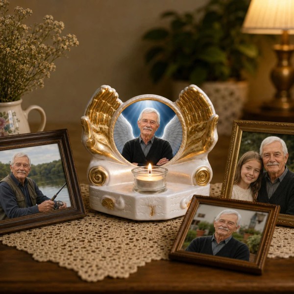 Candelă memoriala aripi de ingeri Candelă memoriala aripi de ingeri
