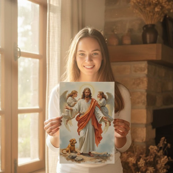 Tablou canvas Îmbrățișarea Iubirii Divine Tablou canvas Îmbrățișarea Iubirii Divine