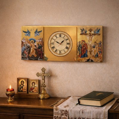 Ceas cu 2 icoane: Învierea Domnului si Răstignirea