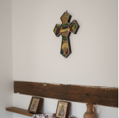 Cruce medie Cina cea de Taina si Nasterea Domnului 24x18cm