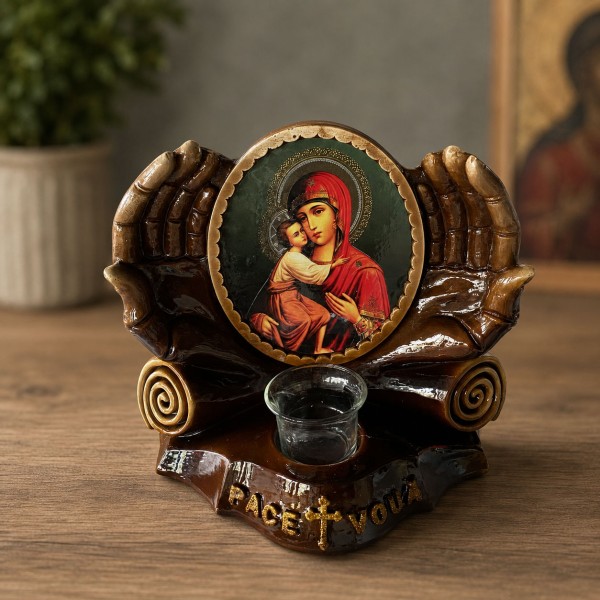 Candela Păcii și Ocrotirii Maica Domnului si Iisus Hristos (maro) Candela Păcii și Ocrotirii Maica Domnului si Iisus Hristos (maro)