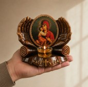 Candela Păcii și Ocrotirii Maica Domnului si Iisus Hristos (maro) Candela Păcii și Ocrotirii Maica Domnului si Iisus Hristos (maro)