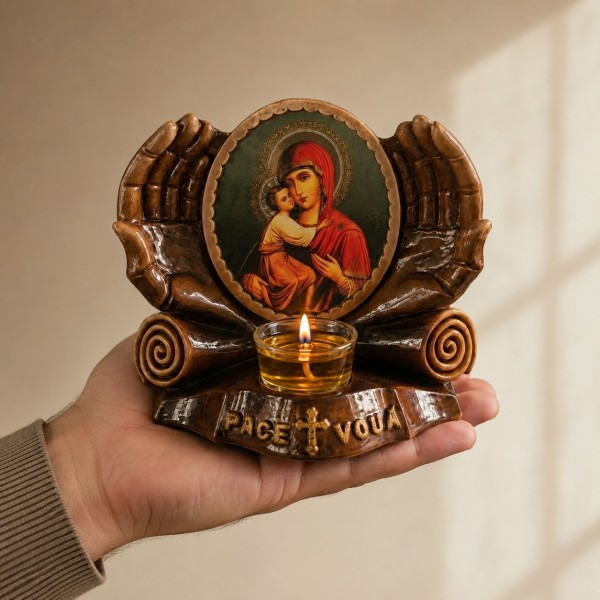 Candela Păcii și Ocrotirii Maica Domnului si Iisus Hristos (maro) Candela Păcii și Ocrotirii Maica Domnului si Iisus Hristos (maro)