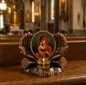 Candela Păcii și Ocrotirii Maica Domnului si Iisus Hristos (maro) Candela Păcii și Ocrotirii Maica Domnului si Iisus Hristos (maro)