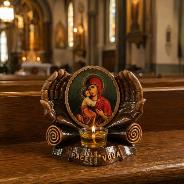 Candela Păcii și Ocrotirii Maica Domnului si Iisus Hristos (maro) Candela Păcii și Ocrotirii Maica Domnului si Iisus Hristos (maro)