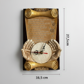 Ceas de Perete cu Rugăciunea Tatăl Nostru 27x16 cm