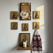 Ceas de Perete cu Rugăciunea Tatăl Nostru 27x16 cm