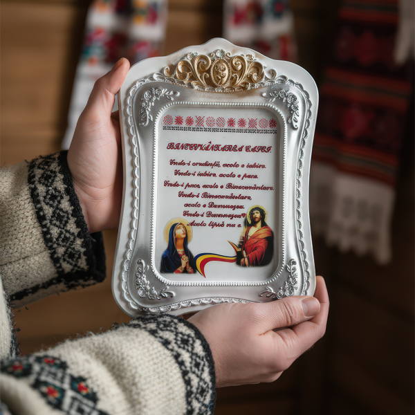 Binecuvântarea Casei, placă decorativă premium cadou spiritual pentru casa