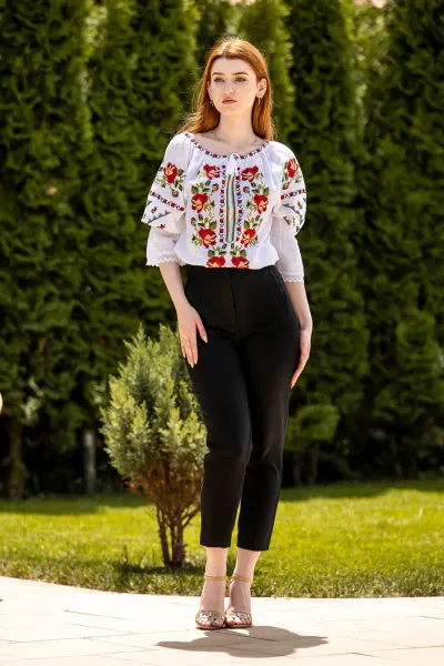 Ie tradițională românească Ofelia roșu — miniatura 2