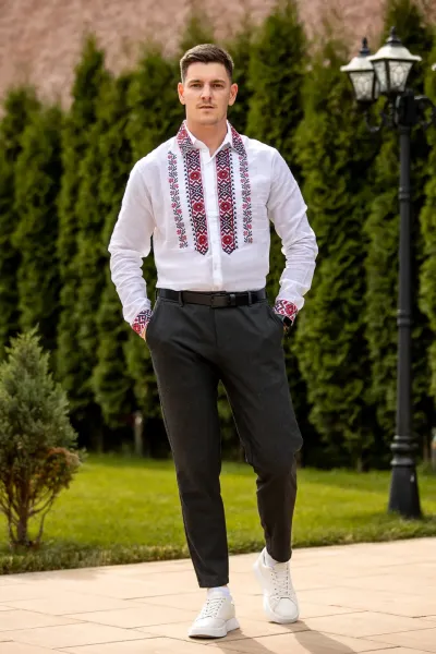 Cămașă tradițională Drăgan roșu — miniatura 3