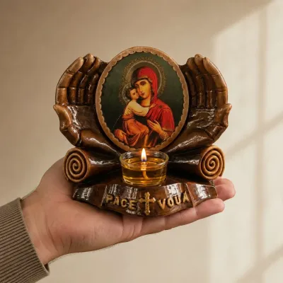 Candela Păcii și Ocrotirii Maica Domnului și Iisus Hristos (maro) — miniatura 5