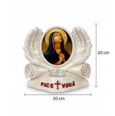 Candela Păcii Maica Domnului în rugăciune (albă) — miniatura 5