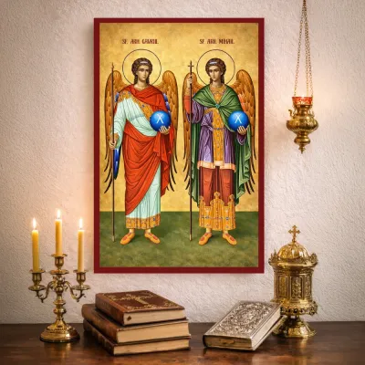 Icoana Sfinții Arhangheli Mihail și Gavriil — miniatura 1