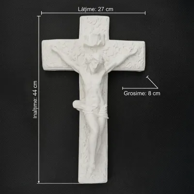 Crucea Mântuirii albă 44x27 cm — miniatura 4