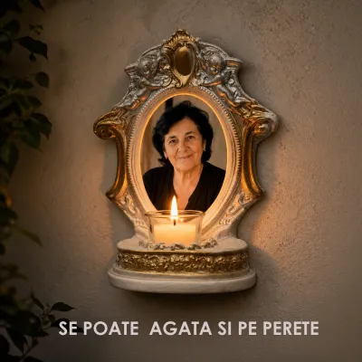 Candelă personalizată cu poza ta (în memoria celor dragi), model Lumina Veșnică — miniatura 4