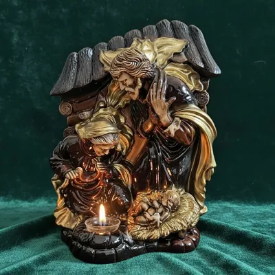 Candela mare Nașterea Domnului, 40 × 30 cm (maro) — miniatura 2