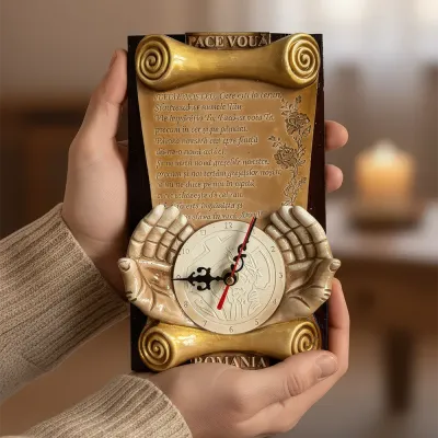 Ceas de perete cu Rugăciunea Tatăl Nostru — miniatura 3