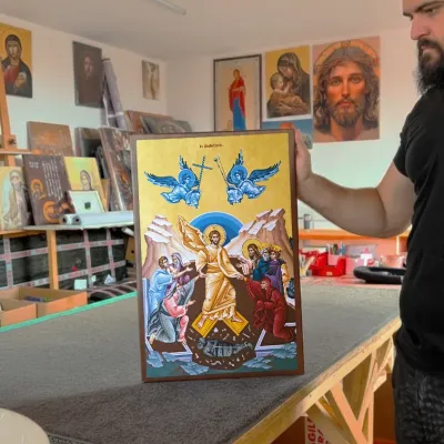 Icoana ortodoxă Învierea Domnului — miniatura 4