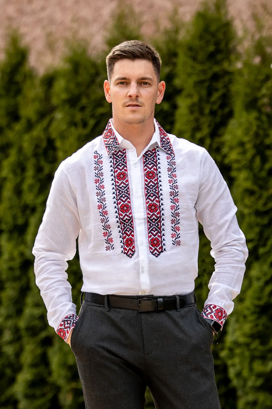 Cămașă tradițională Drăgan roșu