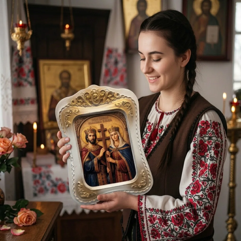 Icoana Sfinților Împărați Constantin și Elena — imaginea 4