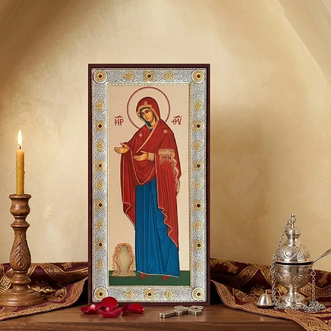 Icoana ortodoxă Sporul Casei Maica Domnului pe pânză canvas — imaginea 3