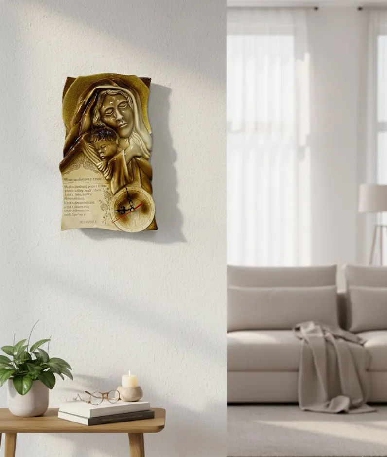 Ceas de perete cu Binecuvântarea casei 37x23 cm — imaginea 7