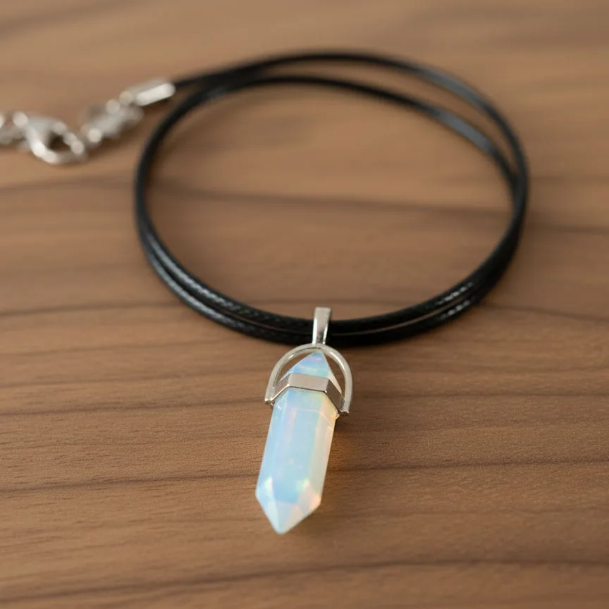 Pandantiv opal dublu vârf