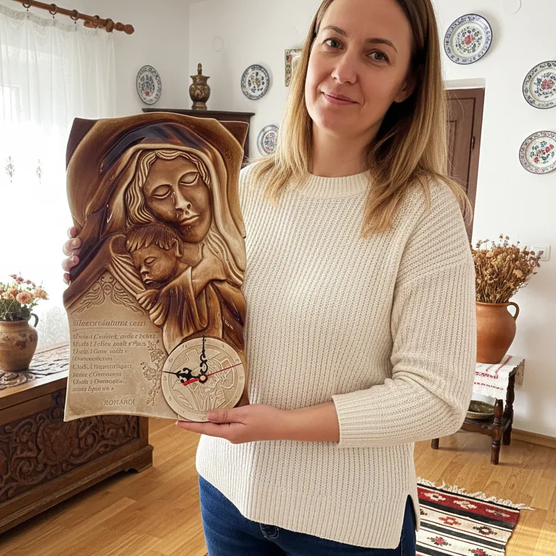 Ceas de perete cu Binecuvântarea casei 37x23 cm — imaginea 6